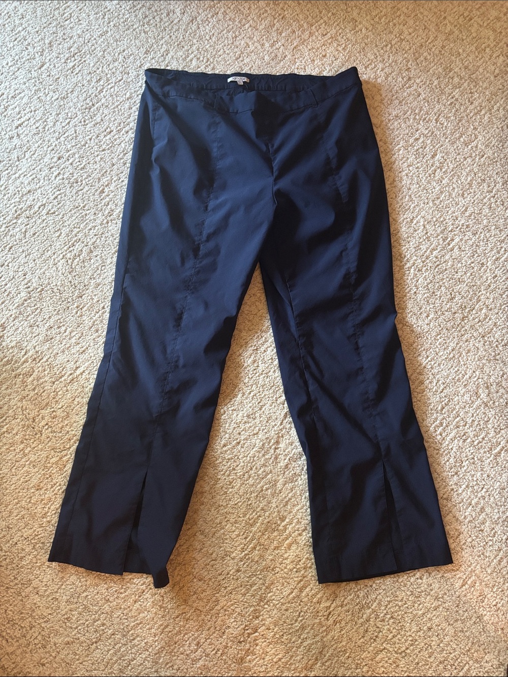 18W Navy elastic waist straight leg pants